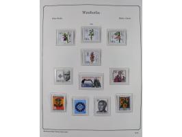 1948/90, postfrische komplette Sammlung Berlin im Vordruck-Album, dabei Besonderheiten wie Mi. 33 verschobener Aufdruck, gepr