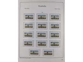 1948/90, postfrische komplette Sammlung Berlin im Vordruck-Album, dabei Besonderheiten wie Mi. 33 verschobener Aufdruck, gepr