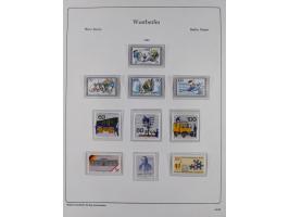 1948/90, postfrische komplette Sammlung Berlin im Vordruck-Album, dabei Besonderheiten wie Mi. 33 verschobener Aufdruck, gepr