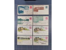 1899/1911 (ca.), 16 illustrated postal stationery cards with scenic views, imprinted Canadian Pacific Railway Company on the 