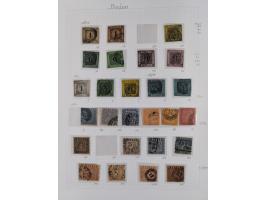 1851/68, ungebrauchte und gestempelte Sammlung mit besseren Marken, Farben und Besonderheiten. Dabei u.a,. Mi.-Nr. 1a gestemp