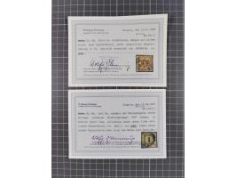 1851/68, ungebrauchte und gestempelte Sammlung mit besseren Marken, Farben und Besonderheiten. Dabei u.a,. Mi.-Nr. 1a gestemp