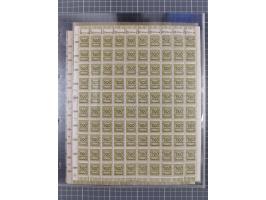 1923, meist postfrische Partie mit 2 Bogen Mi.-Nr. 321 und 4 Bogen Mi.-Nr. 324, alle Bogen in Platte/Walze gedruckt, jeweils 