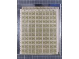 1923, meist postfrische Partie mit 2 Bogen Mi.-Nr. 321 und 4 Bogen Mi.-Nr. 324, alle Bogen in Platte/Walze gedruckt, jeweils 