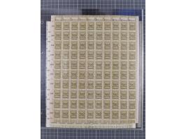 1923, meist postfrische Partie mit 2 Bogen Mi.-Nr. 321 und 4 Bogen Mi.-Nr. 324, alle Bogen in Platte/Walze gedruckt, jeweils 