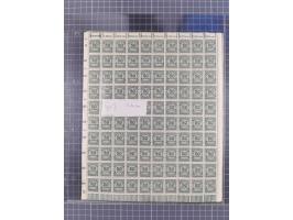 1923, meist postfrische Partie mit 2 Bogen Mi.-Nr. 321 und 4 Bogen Mi.-Nr. 324, alle Bogen in Platte/Walze gedruckt, jeweils 