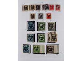 1849/1920, meist ungebrauchte und gestempelte Sammlung mit u.a. Mi.-Nr. 1Ia, 1Ib, 1IIa und 1IIb gestempelt bzw. auf Briefstüc