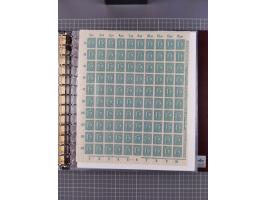 1921, 5 Pfg.-20 M., je in kpl. Bogen, dabei 10 Pfg. ungefaltet, postfrisch kleines Aufklammerungsloch im Rand und leichte Ble