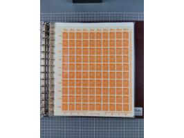 1921, 5 Pfg.-20 M., je in kpl. Bogen, dabei 10 Pfg. ungefaltet, postfrisch kleines Aufklammerungsloch im Rand und leichte Ble