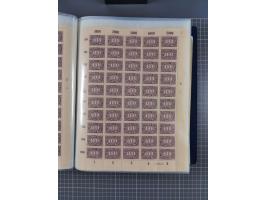 1922, meist postfrische Sammlung mit 100 Bogen ex Mi.-Nr. 246-57, teils sign. INFLA Berlin, in guter Erhaltung, teils übliche