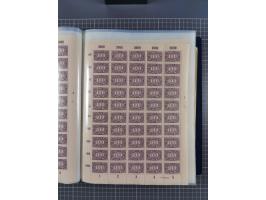 1922, meist postfrische Sammlung mit 100 Bogen ex Mi.-Nr. 246-57, teils sign. INFLA Berlin, in guter Erhaltung, teils übliche