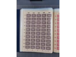 1922, meist postfrische Sammlung mit 100 Bogen ex Mi.-Nr. 246-57, teils sign. INFLA Berlin, in guter Erhaltung, teils übliche