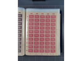 1922, meist postfrische Sammlung mit 100 Bogen ex Mi.-Nr. 246-57, teils sign. INFLA Berlin, in guter Erhaltung, teils übliche