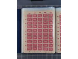 1922, meist postfrische Sammlung mit 100 Bogen ex Mi.-Nr. 246-57, teils sign. INFLA Berlin, in guter Erhaltung, teils übliche