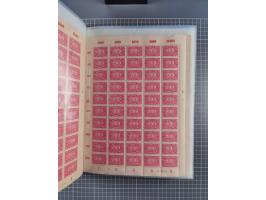 1922, meist postfrische Sammlung mit 100 Bogen ex Mi.-Nr. 246-57, teils sign. INFLA Berlin, in guter Erhaltung, teils übliche