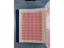 1922, meist postfrische Sammlung mit 100 Bogen ex Mi.-Nr. 246-57, teils sign. INFLA Berlin, in guter Erhaltung, teils übliche