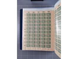 1922, meist postfrische Sammlung mit 100 Bogen ex Mi.-Nr. 246-57, teils sign. INFLA Berlin, in guter Erhaltung, teils übliche