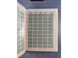 1922, meist postfrische Sammlung mit 100 Bogen ex Mi.-Nr. 246-57, teils sign. INFLA Berlin, in guter Erhaltung, teils übliche