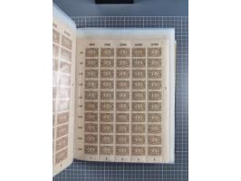 1922, meist postfrische Sammlung mit 100 Bogen ex Mi.-Nr. 246-57, teils sign. INFLA Berlin, in guter Erhaltung, teils übliche