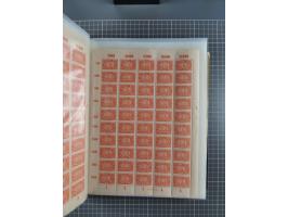 1922, meist postfrische Sammlung mit 100 Bogen ex Mi.-Nr. 246-57, teils sign. INFLA Berlin, in guter Erhaltung, teils übliche