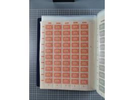 1922, meist postfrische Sammlung mit 100 Bogen ex Mi.-Nr. 246-57, teils sign. INFLA Berlin, in guter Erhaltung, teils übliche