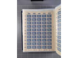 1922, meist postfrische Sammlung mit 100 Bogen ex Mi.-Nr. 246-57, teils sign. INFLA Berlin, in guter Erhaltung, teils übliche