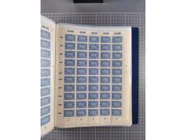 1922, meist postfrische Sammlung mit 100 Bogen ex Mi.-Nr. 246-57, teils sign. INFLA Berlin, in guter Erhaltung, teils übliche