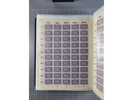 1922, meist postfrische Sammlung mit 100 Bogen ex Mi.-Nr. 246-57, teils sign. INFLA Berlin, in guter Erhaltung, teils übliche