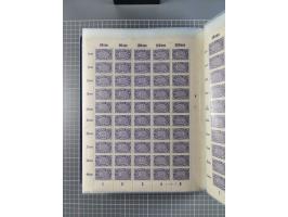 1922, meist postfrische Sammlung mit 100 Bogen ex Mi.-Nr. 246-57, teils sign. INFLA Berlin, in guter Erhaltung, teils übliche