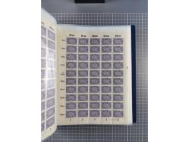 1922, meist postfrische Sammlung mit 100 Bogen ex Mi.-Nr. 246-57, teils sign. INFLA Berlin, in guter Erhaltung, teils übliche