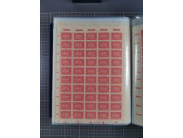 1922, meist postfrische Sammlung mit 100 Bogen ex Mi.-Nr. 246-57, teils sign. INFLA Berlin, in guter Erhaltung, teils übliche
