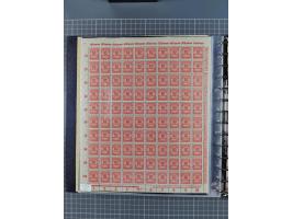 1919/23, meist postfrische Sammlung mit über 200 Bögen, bis auf wenige aufgetrennte Exemplare in kpl. Bogen, dabei auch etwas