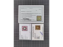 1867/79, meist ungebrauchte und gestempelte Sammlung mit u.a. Mi.-Nr. 1II gestempelt (FB Jens Müller), Unterrandstück Mi.-Nr.