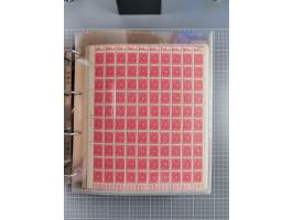 1921/22, postfrischer und ungebrauchter Bestand mit etwas über 200 Bogen und Bogenteilen, dabei Walzen- und Plattenbogen, HAN