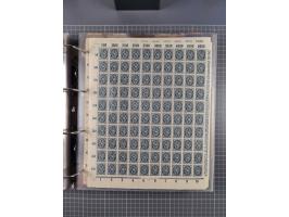 1921/22, postfrischer und ungebrauchter Bestand mit etwas über 200 Bogen und Bogenteilen, dabei Walzen- und Plattenbogen, HAN