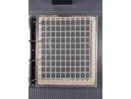 1921/22, postfrischer und ungebrauchter Bestand mit etwas über 200 Bogen und Bogenteilen, dabei Walzen- und Plattenbogen, HAN