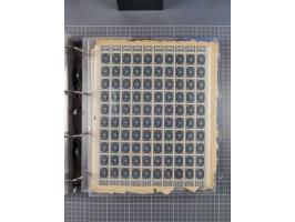 1921/22, postfrischer und ungebrauchter Bestand mit etwas über 200 Bogen und Bogenteilen, dabei Walzen- und Plattenbogen, HAN