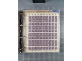 1921/22, postfrischer und ungebrauchter Bestand mit etwas über 200 Bogen und Bogenteilen, dabei Walzen- und Plattenbogen, HAN