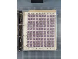 1921/22, postfrischer und ungebrauchter Bestand mit etwas über 200 Bogen und Bogenteilen, dabei Walzen- und Plattenbogen, HAN