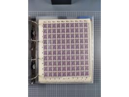 1921/22, postfrischer und ungebrauchter Bestand mit etwas über 200 Bogen und Bogenteilen, dabei Walzen- und Plattenbogen, HAN