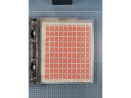 1921/22, postfrischer und ungebrauchter Bestand mit etwas über 200 Bogen und Bogenteilen, dabei Walzen- und Plattenbogen, HAN