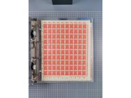 1921/22, postfrischer und ungebrauchter Bestand mit etwas über 200 Bogen und Bogenteilen, dabei Walzen- und Plattenbogen, HAN