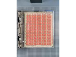 1921/22, postfrischer und ungebrauchter Bestand mit etwas über 200 Bogen und Bogenteilen, dabei Walzen- und Plattenbogen, HAN