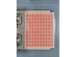 1921/22, postfrischer und ungebrauchter Bestand mit etwas über 200 Bogen und Bogenteilen, dabei Walzen- und Plattenbogen, HAN