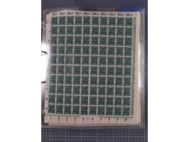 1921/22, postfrischer und ungebrauchter Bestand mit etwas über 200 Bogen und Bogenteilen, dabei Walzen- und Plattenbogen, HAN