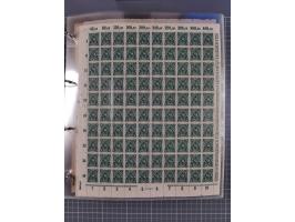 1921/22, postfrischer und ungebrauchter Bestand mit etwas über 200 Bogen und Bogenteilen, dabei Walzen- und Plattenbogen, HAN