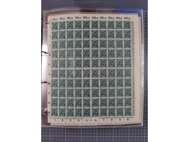 1921/22, postfrischer und ungebrauchter Bestand mit etwas über 200 Bogen und Bogenteilen, dabei Walzen- und Plattenbogen, HAN