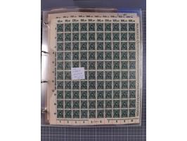 1921/22, postfrischer und ungebrauchter Bestand mit etwas über 200 Bogen und Bogenteilen, dabei Walzen- und Plattenbogen, HAN