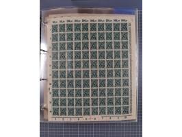 1921/22, postfrischer und ungebrauchter Bestand mit etwas über 200 Bogen und Bogenteilen, dabei Walzen- und Plattenbogen, HAN