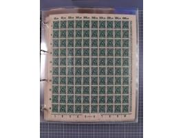 1921/22, postfrischer und ungebrauchter Bestand mit etwas über 200 Bogen und Bogenteilen, dabei Walzen- und Plattenbogen, HAN